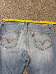 Levi’s Women’s 518 Super Low Flare Jeans with Embroidered Back – P447