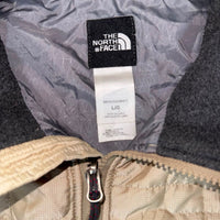 The North Face Quilted Insulated Jacket Khaki Fleece Collar Size L