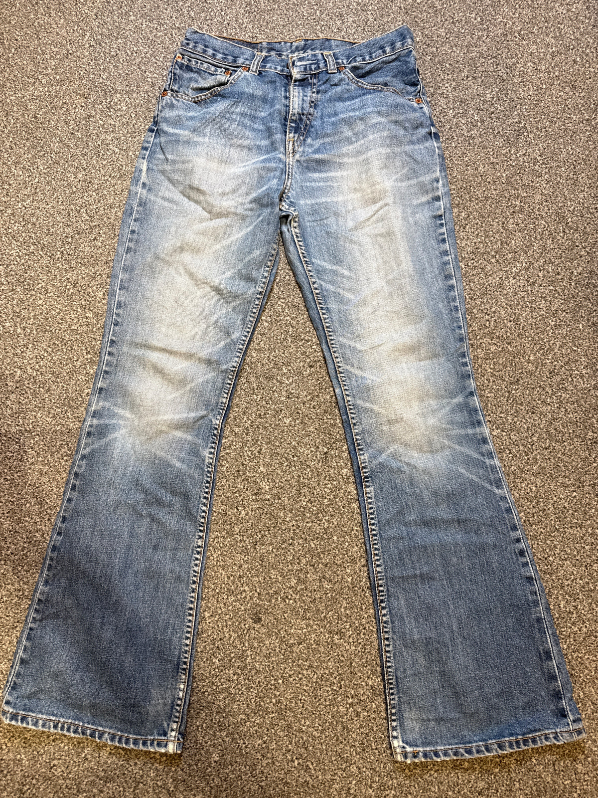 Levi’s Women’s Vintage 525 Blue Faded Bell Bottom Jeans – P398