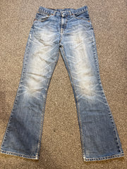 Levi’s Women’s Vintage 525 Blue Faded Bell Bottom Jeans – P398