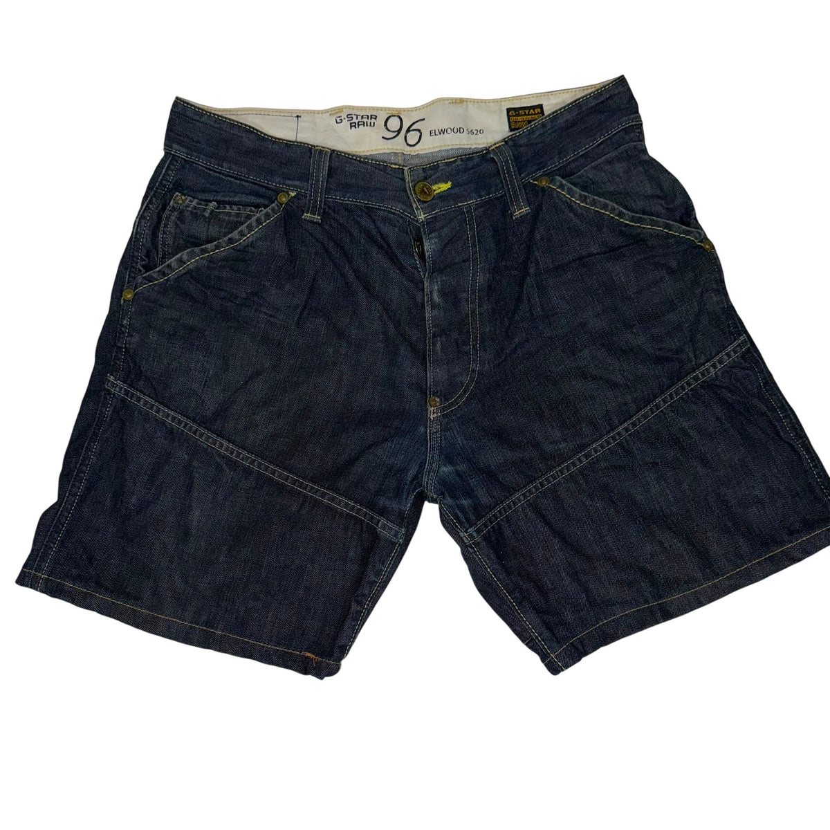 G-Star Raw Elwood 5620 Denim Carpenter Shorts Dark Wash Size 34