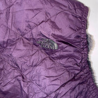 The North Face Women's Reversible Faux Fur Gilet Vest Purple Grey Full Zip Bodywarmer Size M