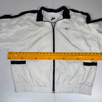 Nike Windbreaker Jacket White Black Colourblock Retro Shell Zip Up Size M