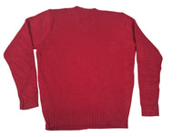 Polo Ralph Lauren Vintage 90s Lambswool V-Neck Jumper Red Navy Pony Mens Size L
