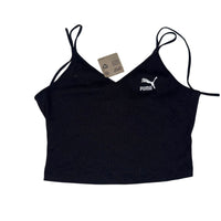 Puma Classics Womens Ribbed Crop Top Black BNWT Size XL