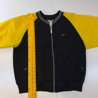 Vintage Nike Bomber Jacket Black Yellow Zip Up Track Jacket Y2K 90s Size L