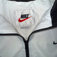Nike Windbreaker Jacket White Black Colourblock Retro Shell Zip Up Size M
