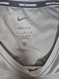 Nike Running Dri-FIT Long Sleeve Top Grey Reflective Swoosh Mens Size L