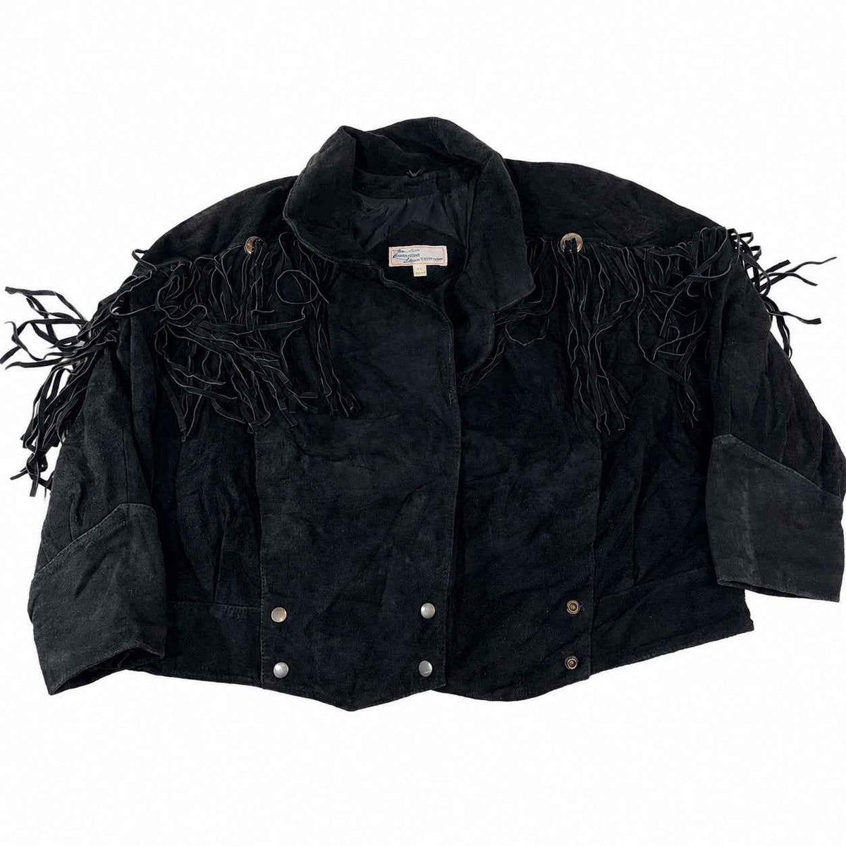 The American Line by Stefano Fringed Suede Cropped Jacket (Size 16W)