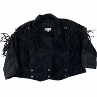 The American Line by Stefano Fringed Suede Cropped Jacket (Size 16W)