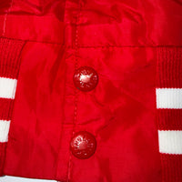 Vintage King Louie Pro Fit Red Varsity Bomber Jacket USA Made Size M 40-42