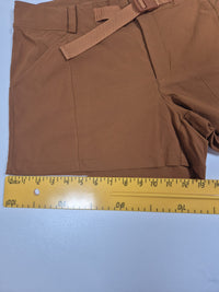 The North Face Belted Hiking Shorts Caramel Brown Stretch Gorpcore Size US 12 UK 16