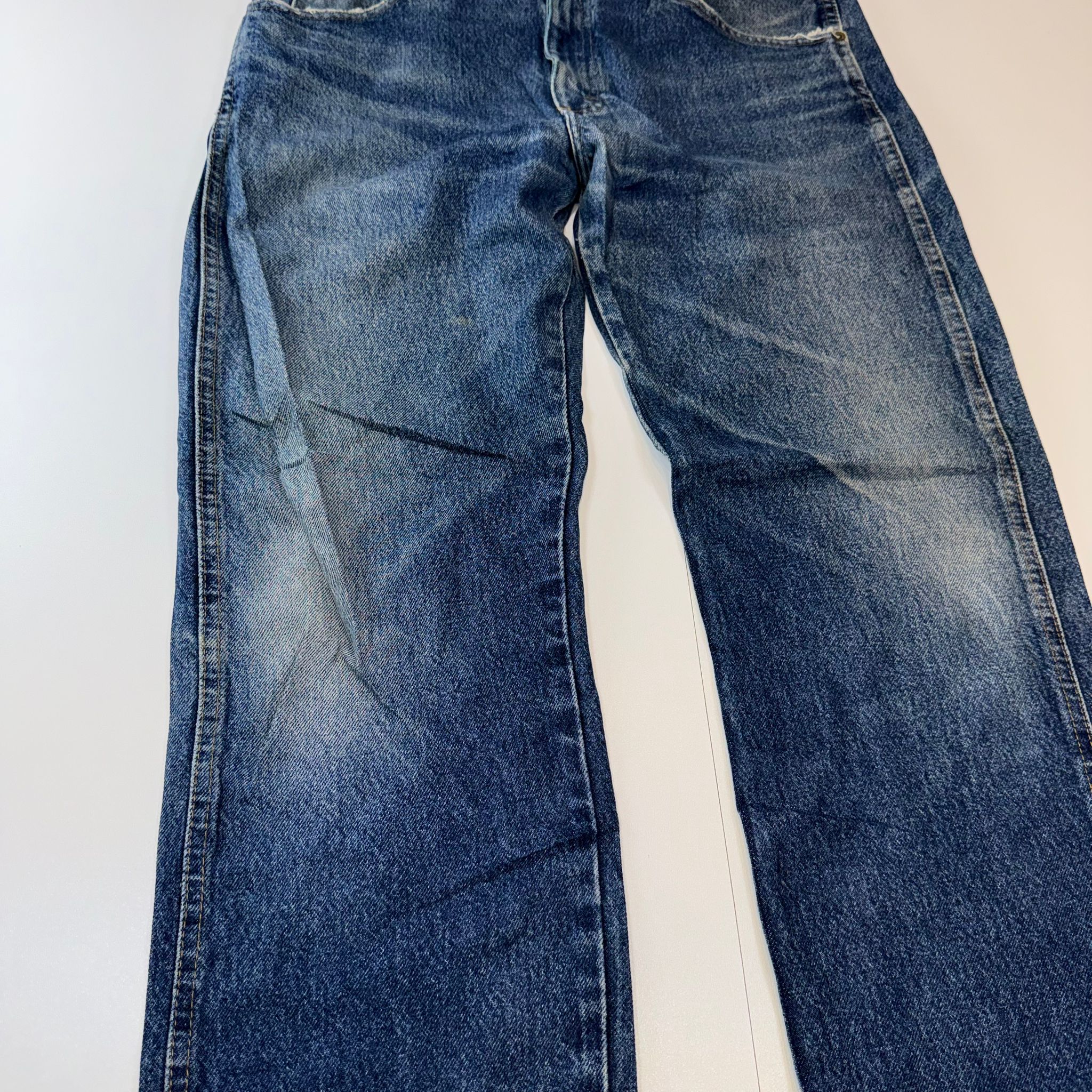 Vintage Wrangler Jeans Men’s 34x30 Blue Denim Relaxed Straight Leg Faded Distressed