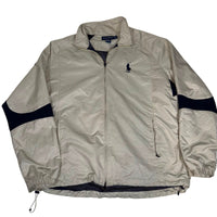 Polo Golf Ralph Lauren Windbreaker Jacket Stone Navy Full Zip Size XL