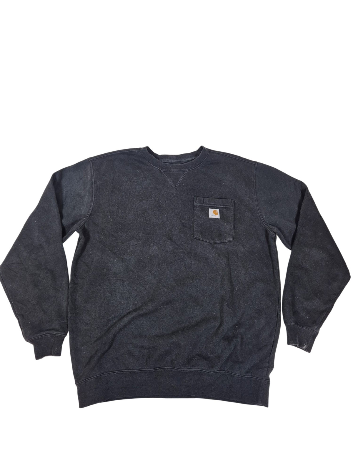 Carhartt Pocket Crewneck Sweatshirt Faded Black Original Fit Size L