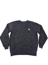 Carhartt Pocket Crewneck Sweatshirt Faded Black Original Fit Size L