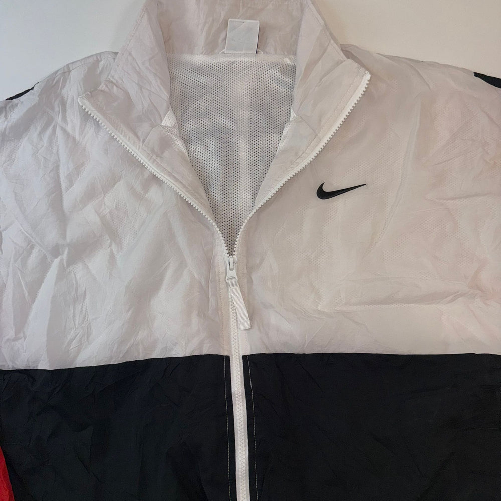 Nike Vintage Windbreaker Jacket White Black Red Big Logo