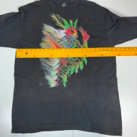 The Mountain Native American Chief Graphic Long Sleeve T-Shirt Black Size XL