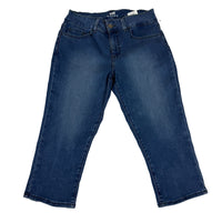 Lee Riders Jeans Womens W28 Blue Wash Cropped Straight Leg Stretch Denim
