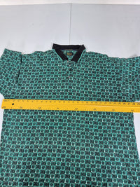 Steve Stricker Fairway Sport Golf Polo Geometric Print Green 2XL