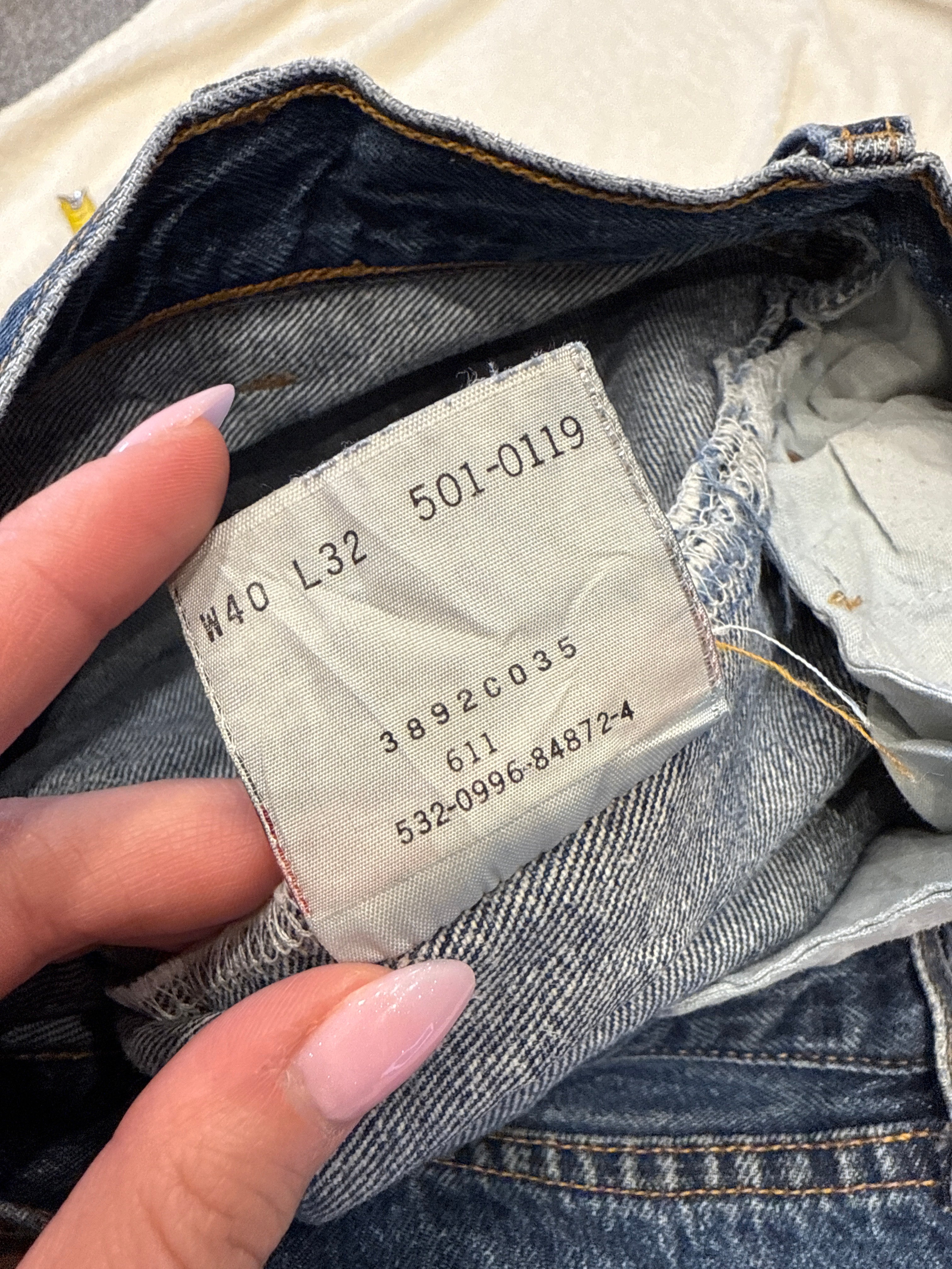 Vintage Levi's 501 XX, USA Made Denim Jeans - Blue - W40 L32