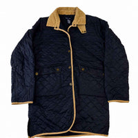 Ralph Lauren Quilted Diamond-Stitch Barn Coat with Corduroy Trim (Size XL)