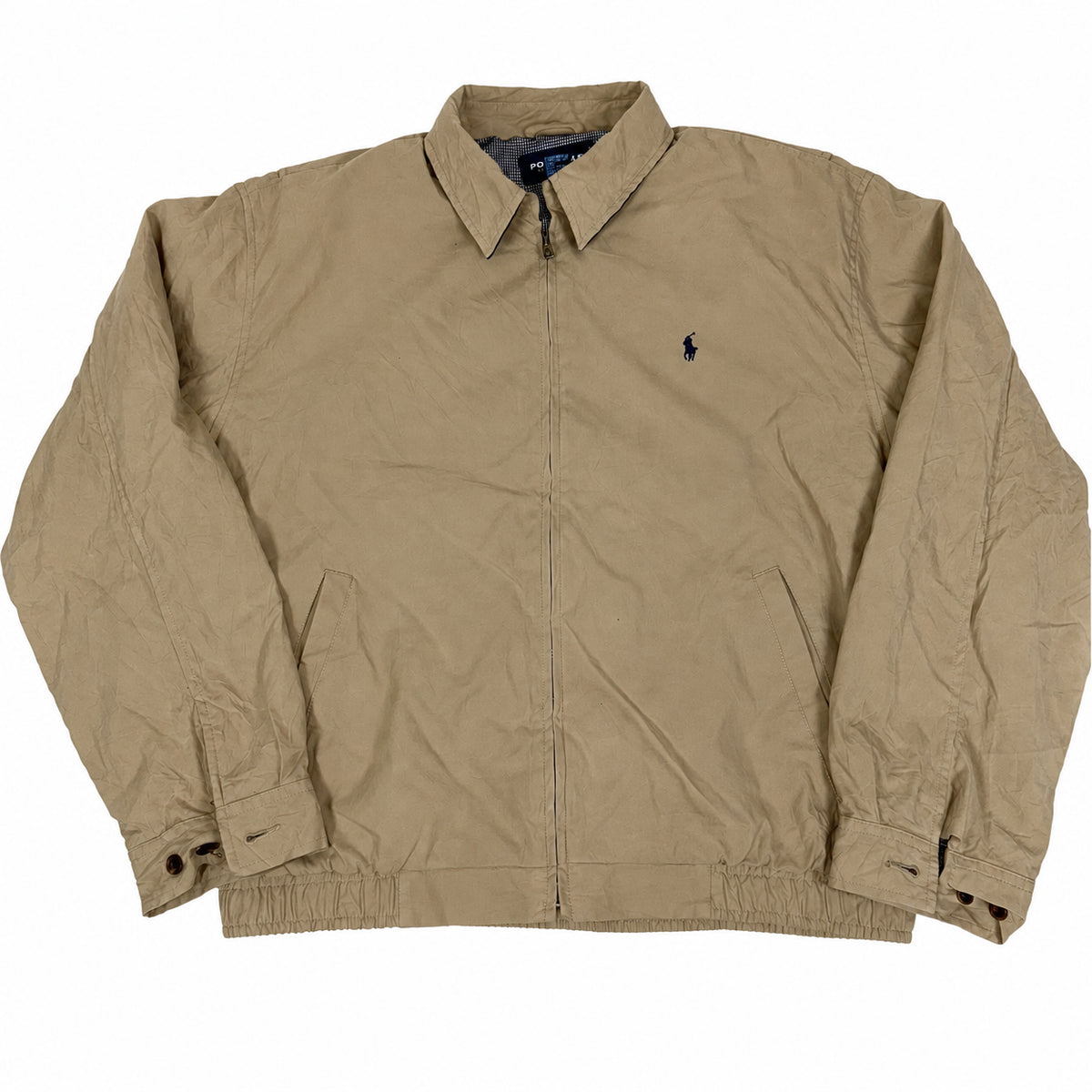 Polo Golf Ralph Lauren Harrington Jacket Khaki Houndstooth Lined L