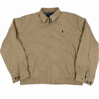 Polo Golf Ralph Lauren Harrington Jacket Khaki Houndstooth Lined L