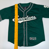Colosseum Michigan State Spartans Baseball Jersey Green Button Front Size M