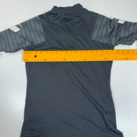 Nike Dri-FIT Womens Quarter Zip Training Top Black Grey Size S