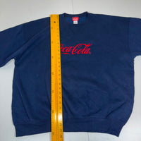 Vintage Coca-Cola Embroidered Crewneck Sweatshirt Navy Oversized Size XL