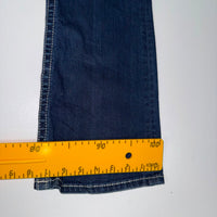 Miss Me Embellished Boot Cut Jeans Dark Blue Crystal Pockets Size 28
