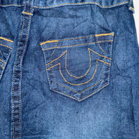 True Religion Denim Shirt Dress Fitted A-Line Blue Size XS Y2K