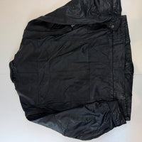 Vintage Karblurg Black Genuine Leather Bomber Jacket Mens XXL Oversized Red Lining
