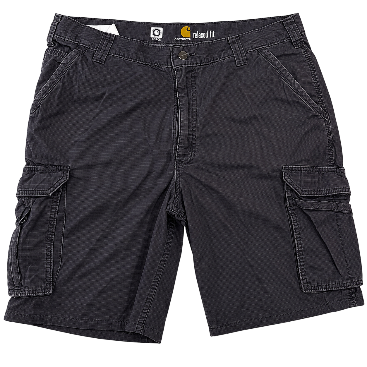 Carhartt Force Relaxed Fit Cargo Shorts Grey Ripstop Men’s Size W38