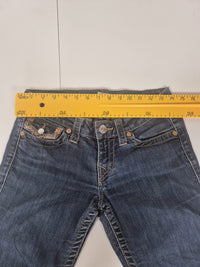 True Religion Skinny Jeans Dark Wash Flap Pocket Denim Size UK 8