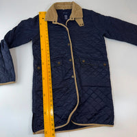Ralph Lauren Quilted Diamond-Stitch Barn Coat with Corduroy Trim (Size XL)