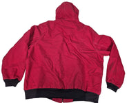 Carhartt J131 Active Jacket Red Duck Canvas Hooded Lined Mens 2XL Vintage 2000s