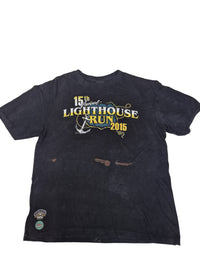 Harley-Davidson Graphic T-Shirt Lighthouse Run Coos Bay Black Size XL