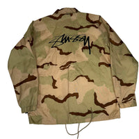 Stüssy Desert Camo Coach Jacket Snap Button Nylon Size S