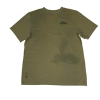 Nike Dri-Fit Moving Co Graphic T-Shirt Olive Green Novelty Print Size M