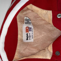Vintage King Louie Pro Fit Red Varsity Bomber Jacket USA Made Size M 40-42