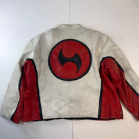 Vintage Speed Unlimited Leather Pirelli Shoei NGK AMA Motorcycle Biker Jacket