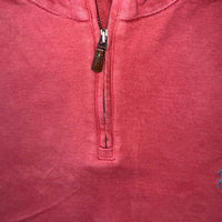 Polo Ralph Lauren Quarter Zip Sweatshirt Pink Coral Blue Pony Logo