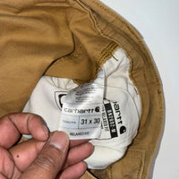 Carhartt Relaxed Fit Carpenter Trousers – Tan/Khaki – Size 31x30
