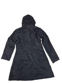 Patagonia Womens Hooded Rain Coat Parka Black Longline Fitted Size M