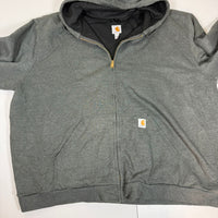 Carhartt Rain Defender Zip Up Hoodie Grey Mesh Lined Hood Size 3XL