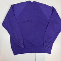 Jerzees Purple Novelty Grid Graphic Sweatshirt Farmyard Print 90s Size L