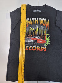 Death Row Records Graphic T-Shirt Faded Black Lowrider Print Size L