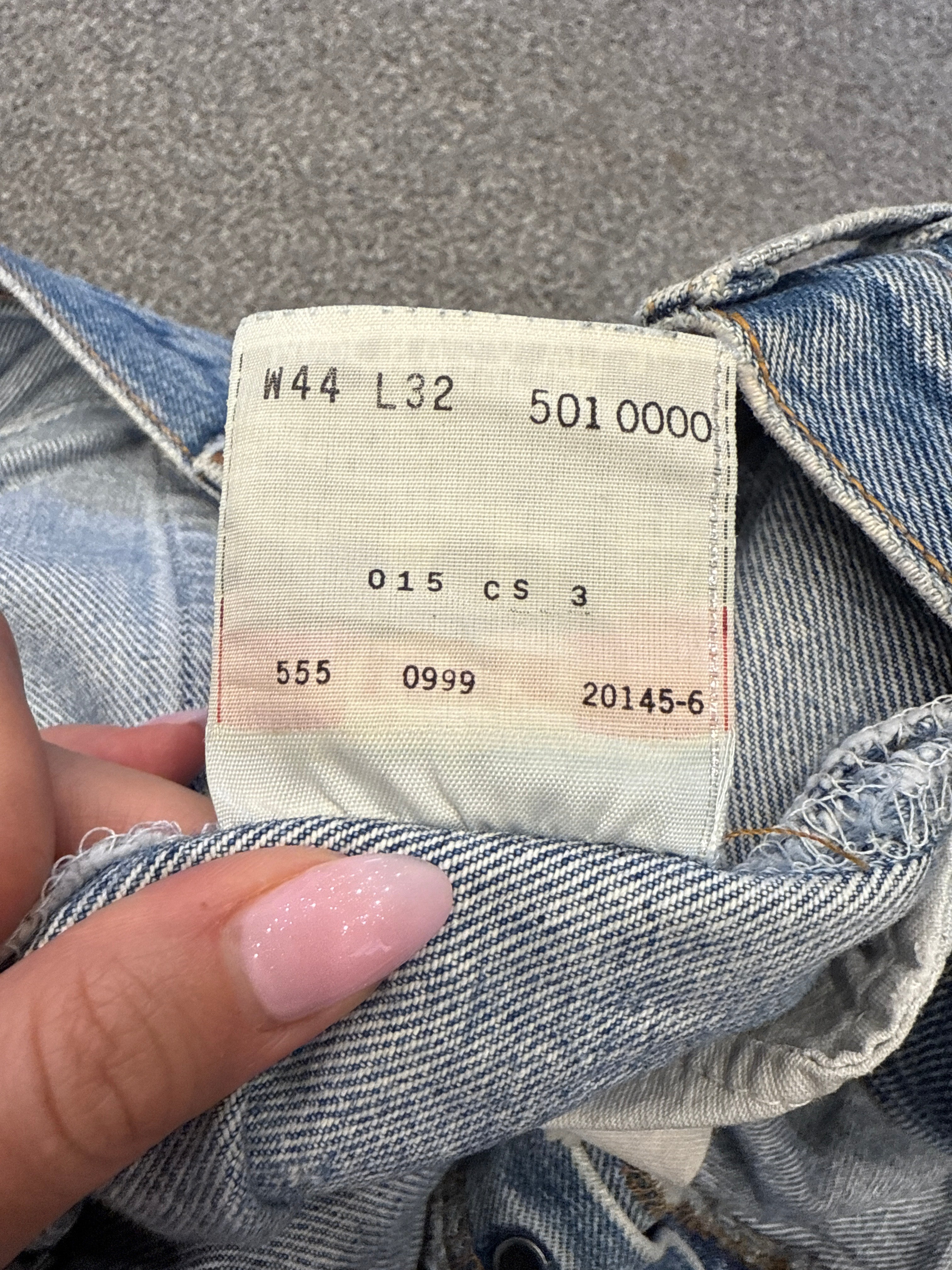 Vintage Levi's 501 XX, USA Made Denim Jeans -  W44 L28